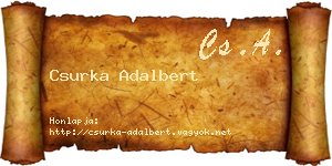 Csurka Adalbert névjegykártya